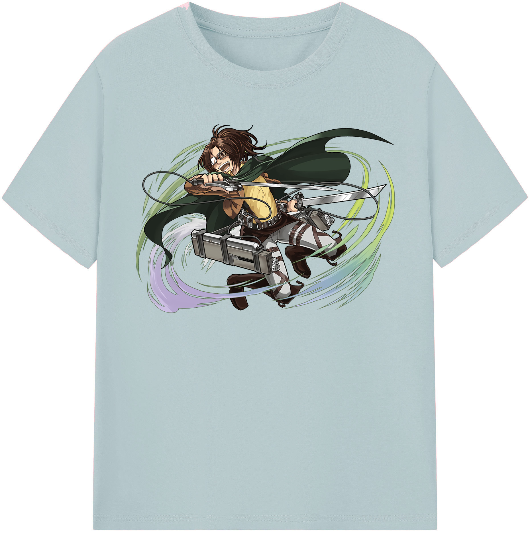 （画像用） 進撃の巨人 ハンジ·ゾエ Attack on Titan Hanji Zoe 綿100％半袖Tシャツ（フロントプリント）